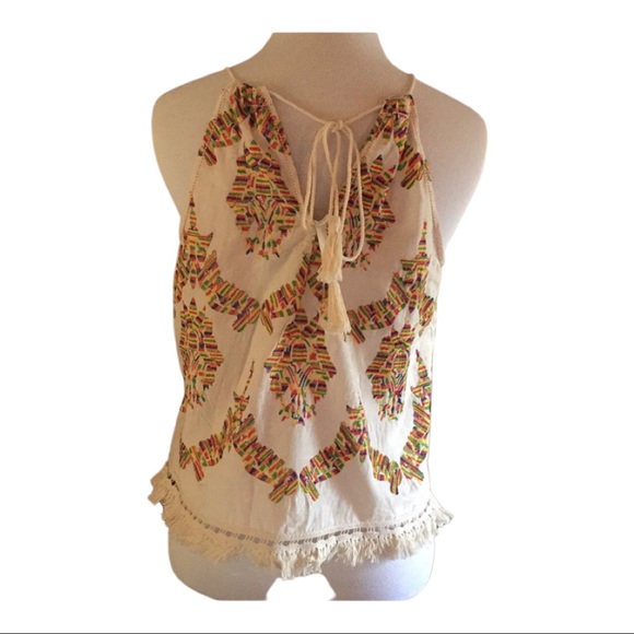 Chelsea & Violet halter fringe top XS - Picture 2 of 2